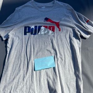 Puma Multi-Color T-Shirt Grey *BARELY WORN*